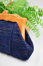 Nadia Oye Royal Blue Sparkly African Clutch