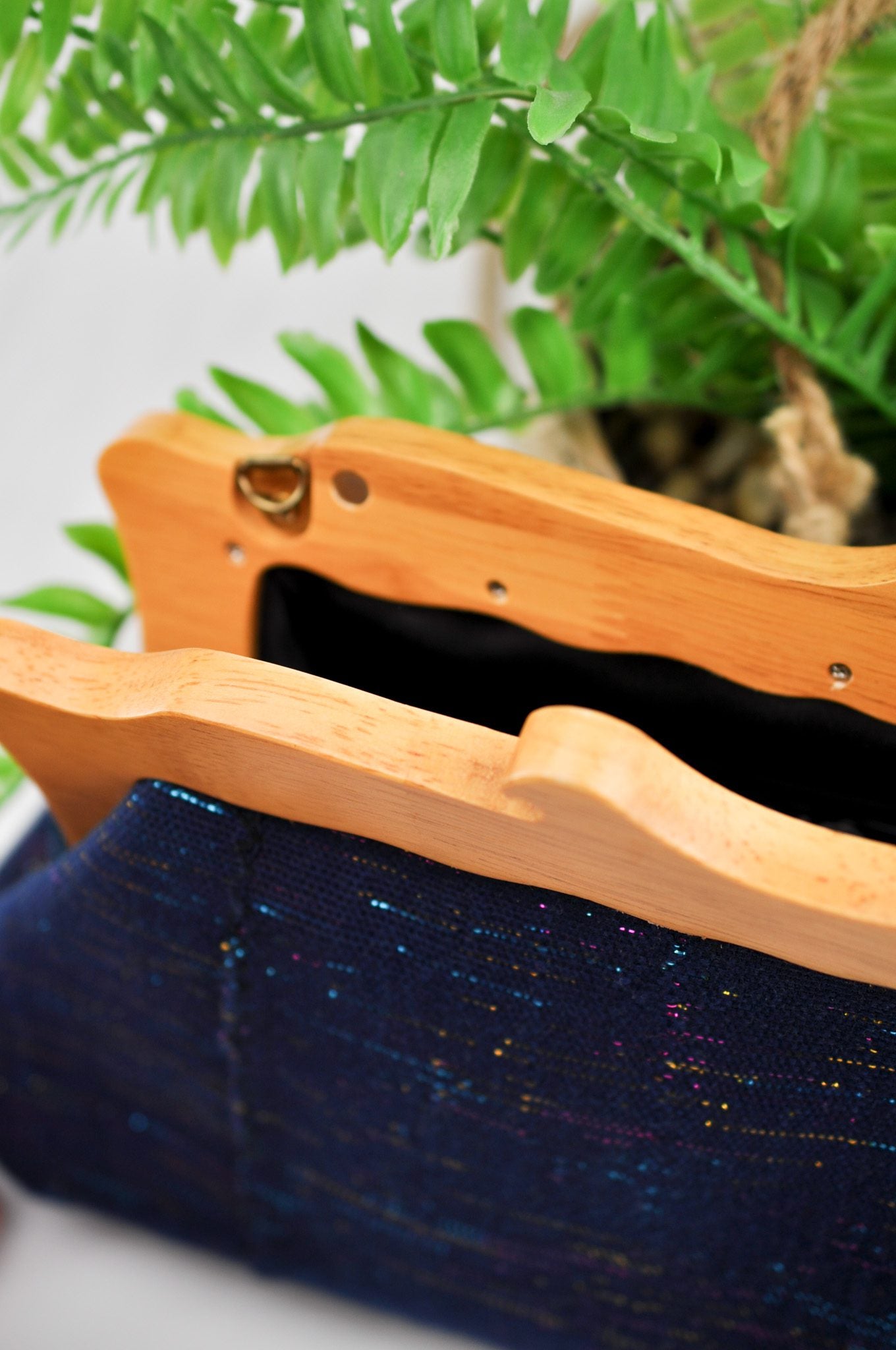 Nadia Oye Royal Blue Sparkly African Clutch