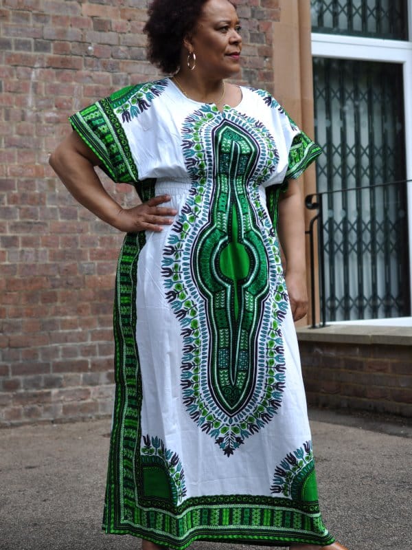100% Cotton Dashiki Kaftan Maxi Dress in Multiple Colours