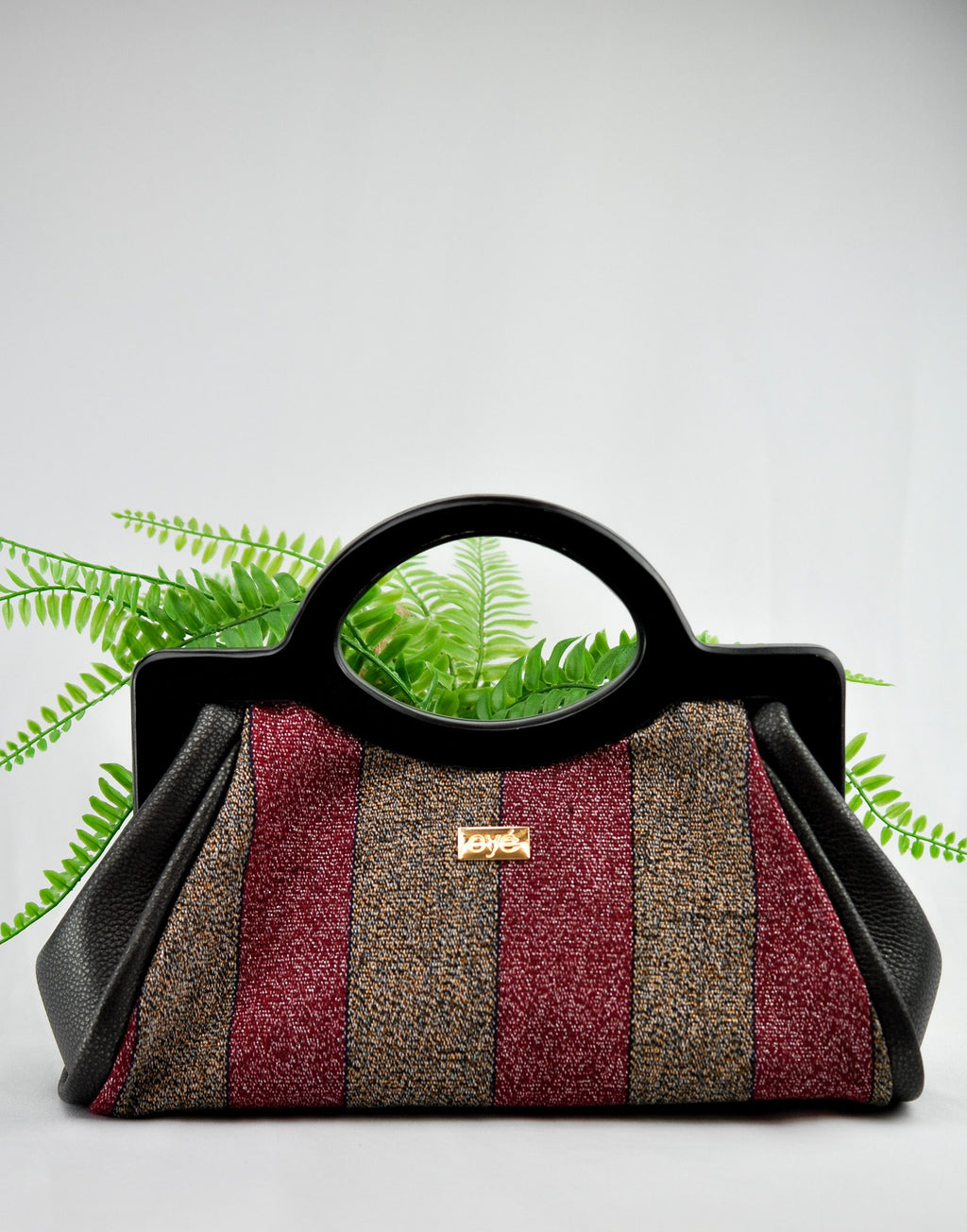 Julie Oye Sparkly Stripe Design African Purse