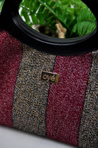 Julie Oye Sparkly Stripe Design African Purse