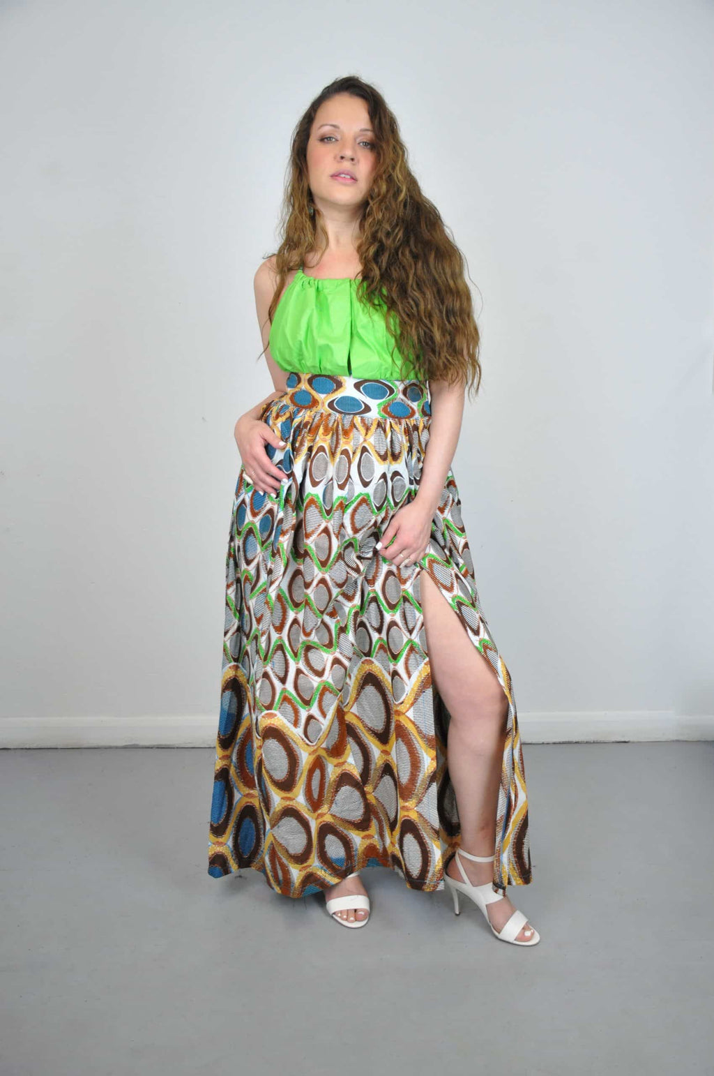 Abraba Halterneck Maxi Occasion Dress