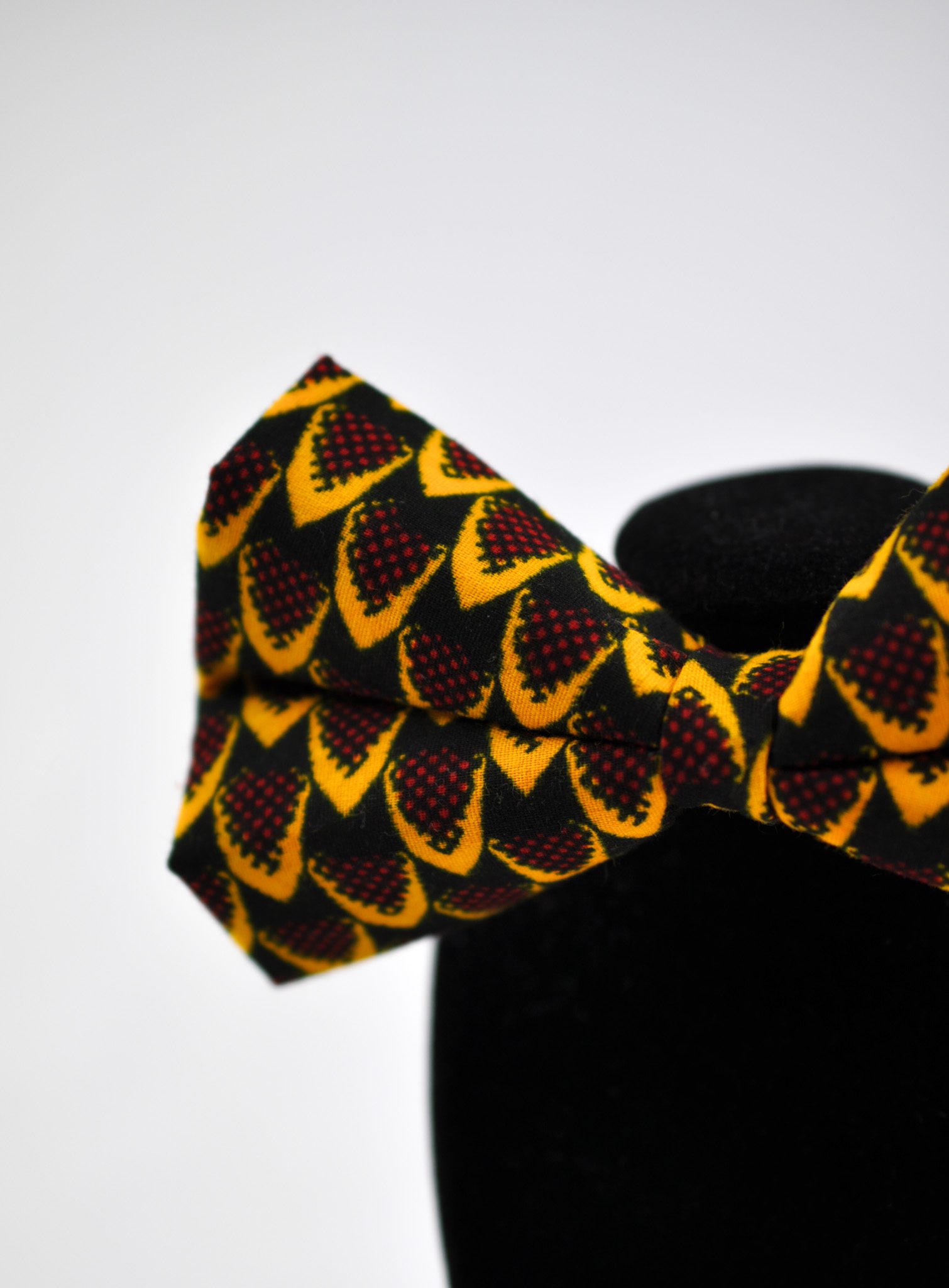 African Mustard Ankara Bow Tie and Handkerchief sets