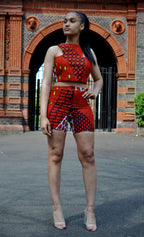 Fayola African Ankara Tank Top & Shorts Co-ord