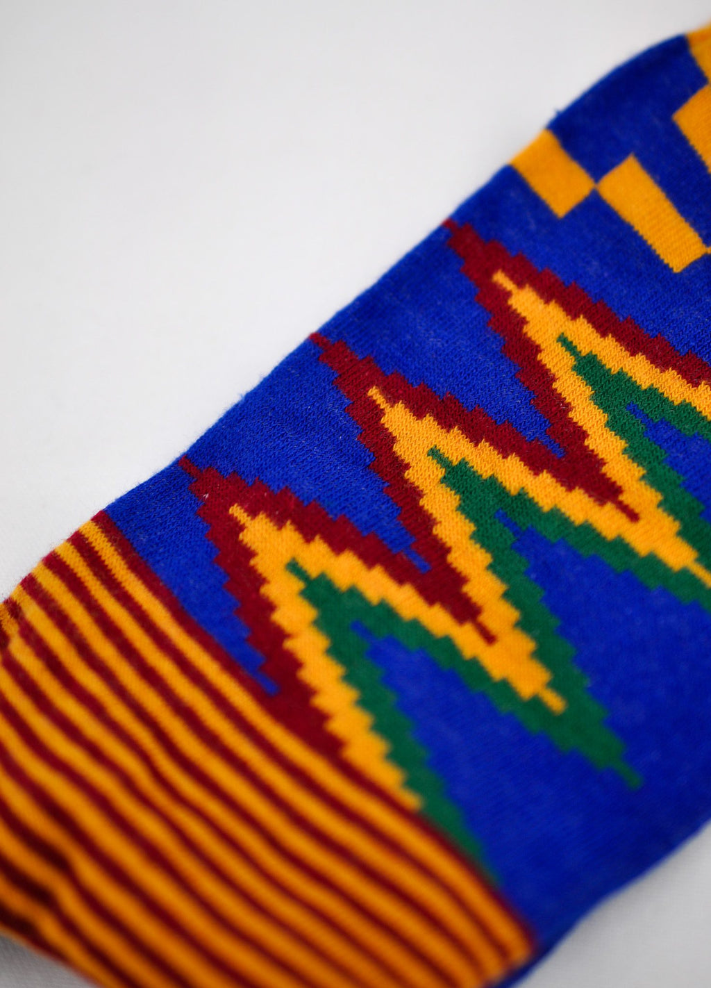 Ty vibrant Blue Multi-coloured African Print Socks