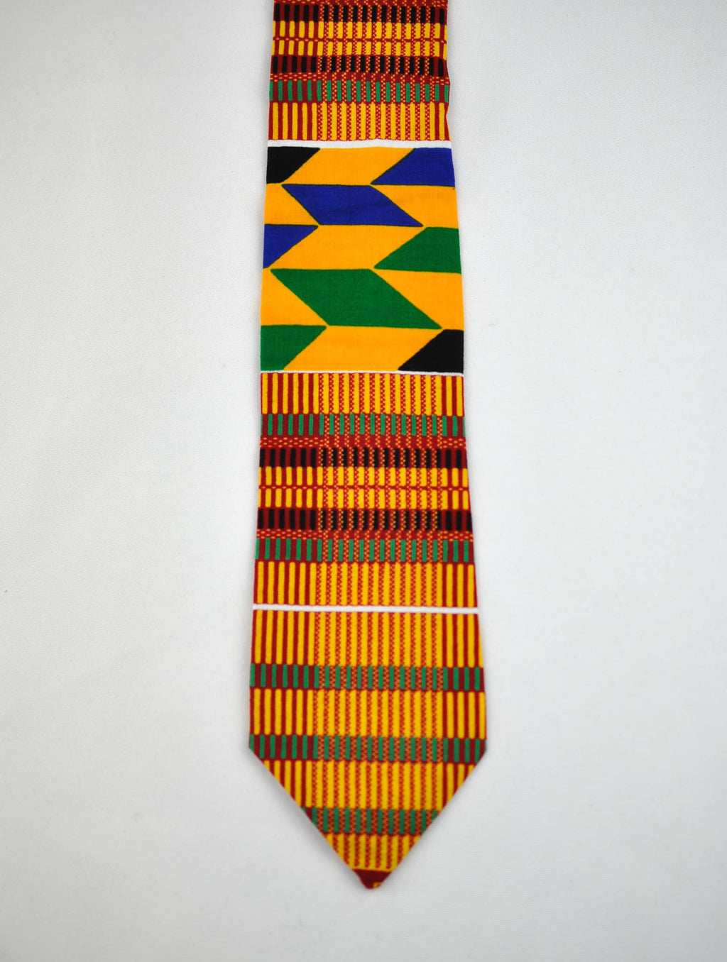 Handcrafted Ash African Kente Tie & Handkerchief Set