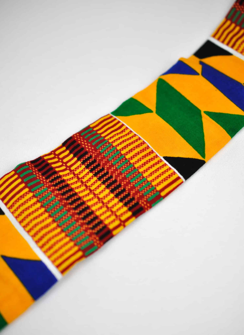 Handcrafted Ash African Kente Tie & Handkerchief Set