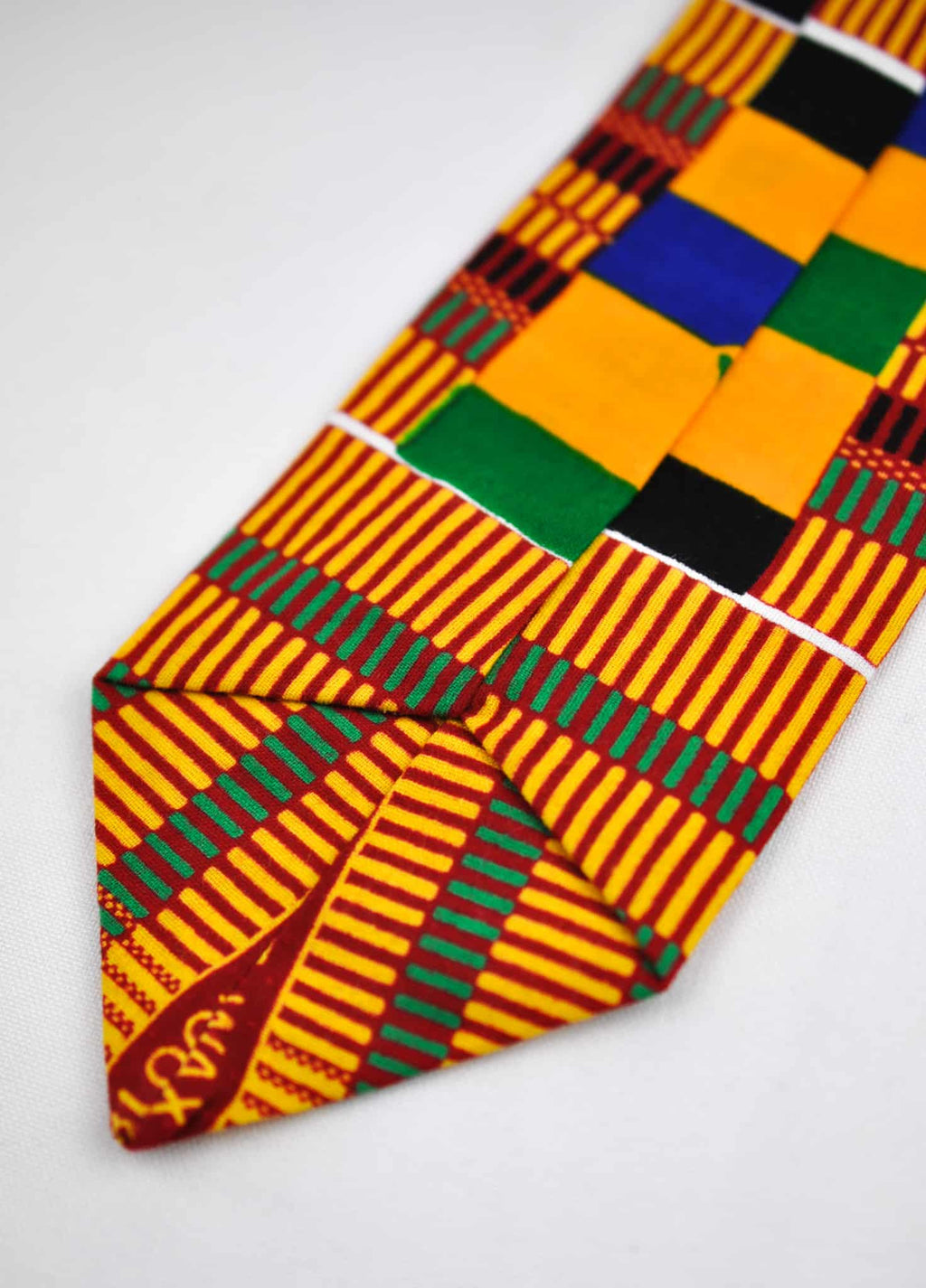 Handcrafted Ash African Kente Tie & Handkerchief Set