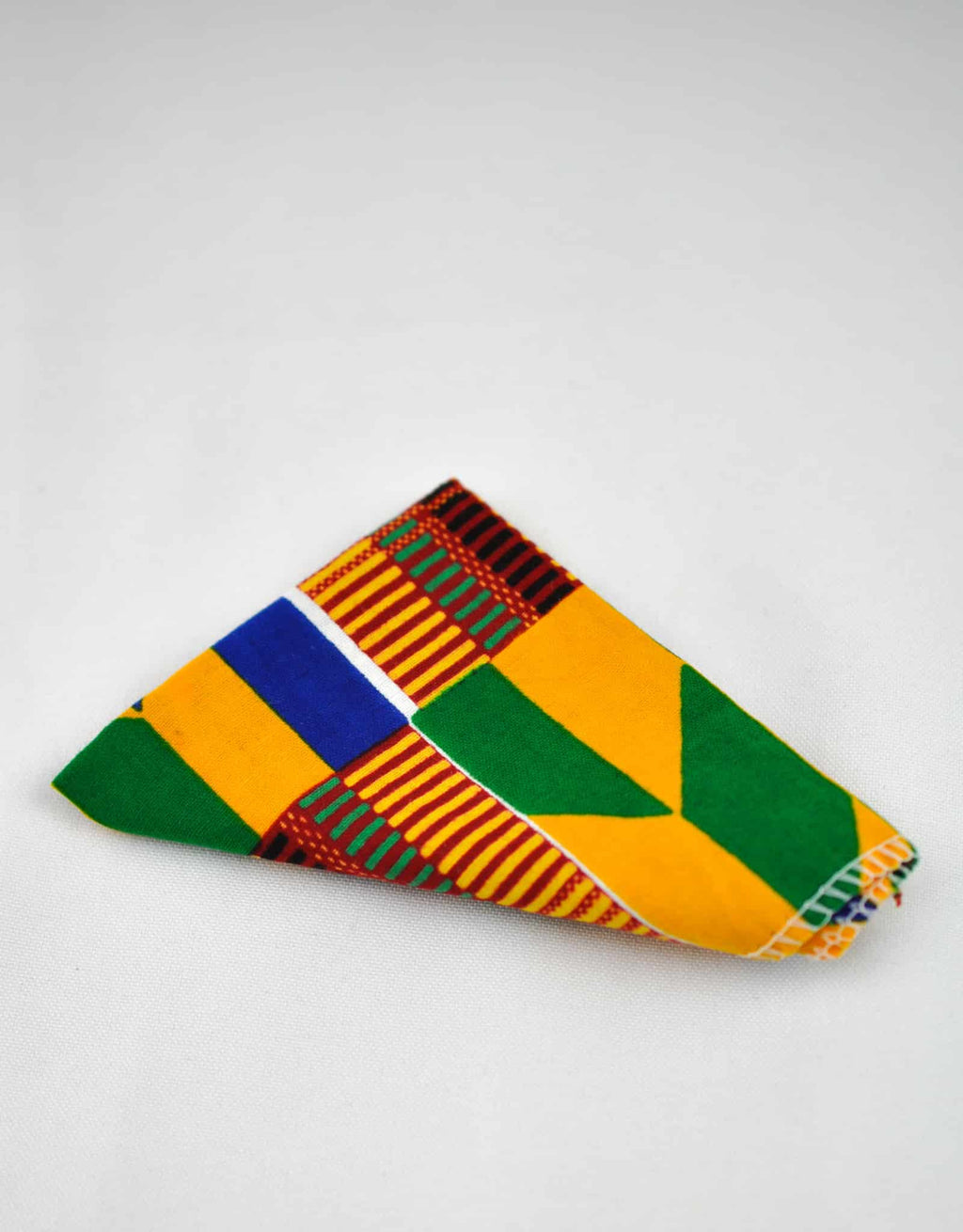Handcrafted Ash African Kente Tie & Handkerchief Set