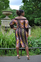 Hadiza African Print Midi Dress
