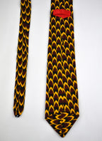 Handcrafted Mustard Ankara Tie & Handkerchief Sets