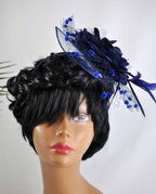 Visola Navy Flower Fascinator