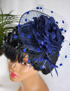 Visola Navy Flower Fascinator