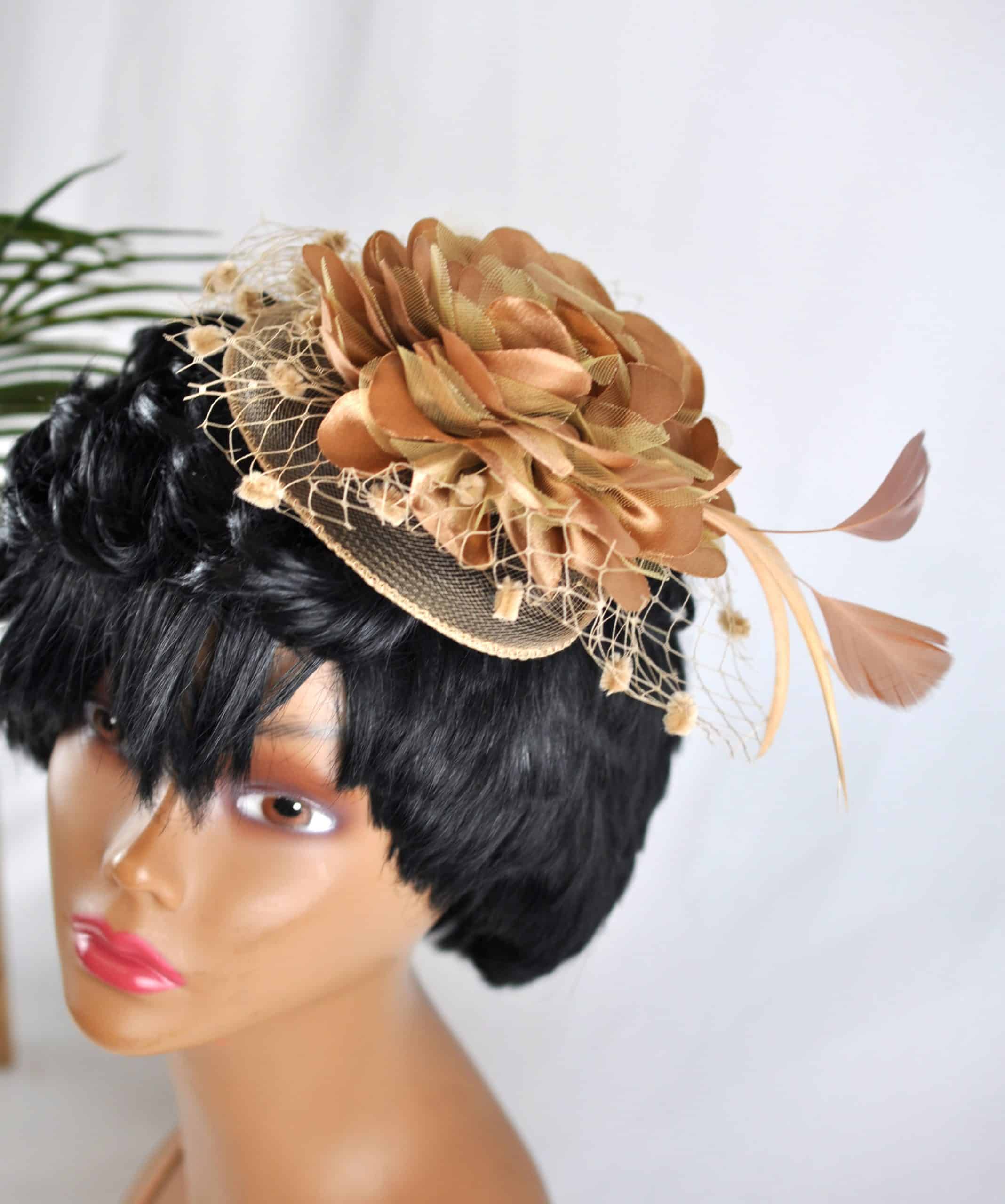 Visola Gold Flower Fascinator