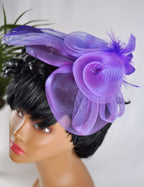 Tiombe Purple Rose Fascinator
