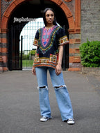 Black Unisex Dashiki Shirt