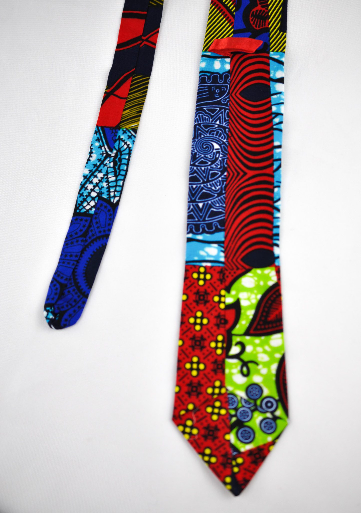 Handcrafted Multi-coloured Ankara Tie & Handkerchief Sets