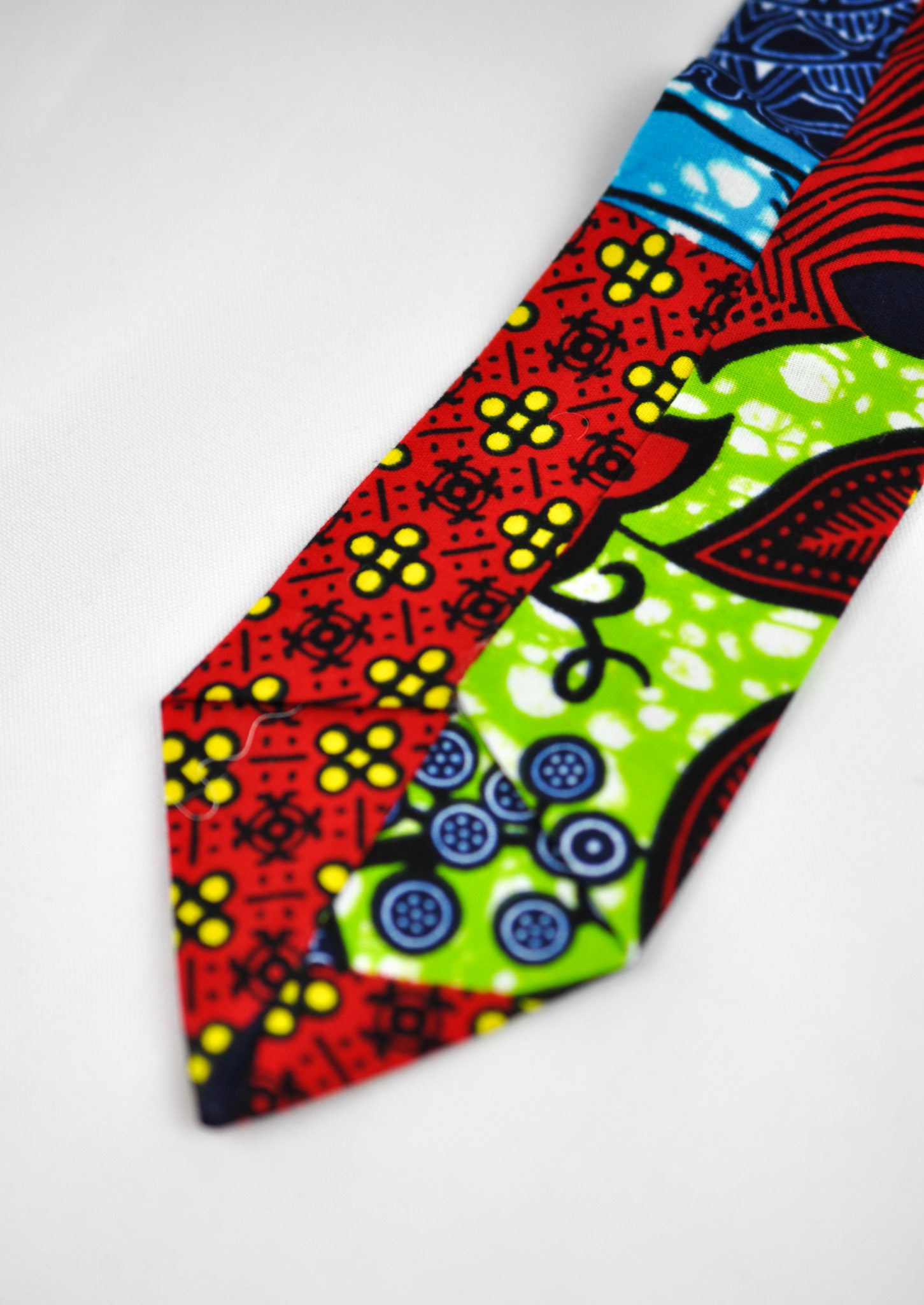 Handcrafted Multi-coloured Ankara Tie & Handkerchief Sets