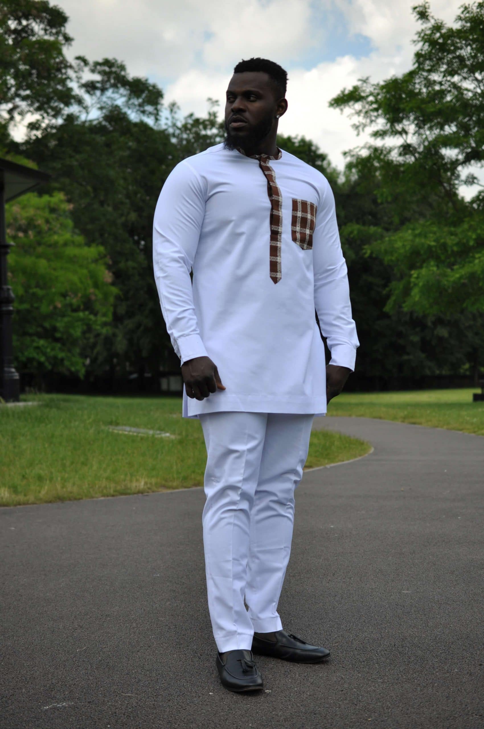 Abebe White African Men's Suit