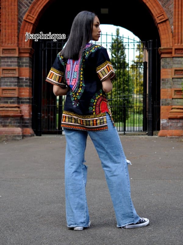 Black Unisex Dashiki Shirt