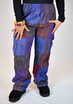 Unisex African Patchwork Cargo Trousers – Boho Festival Pants