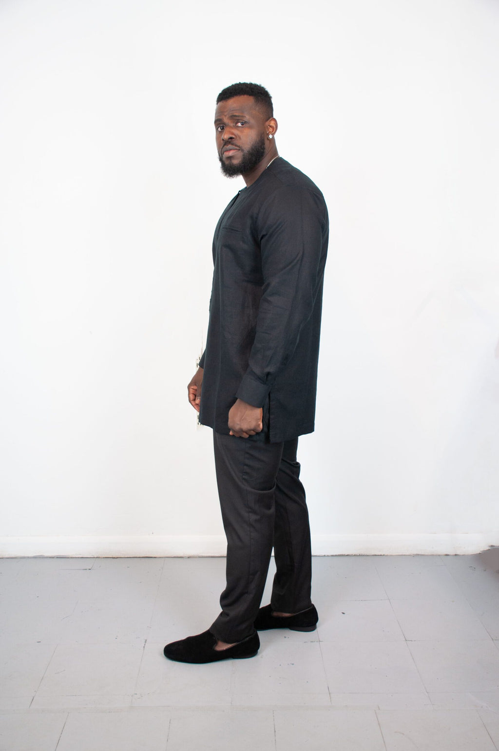 Handsome Staple Black Beautifully Stylish Traditional Suit