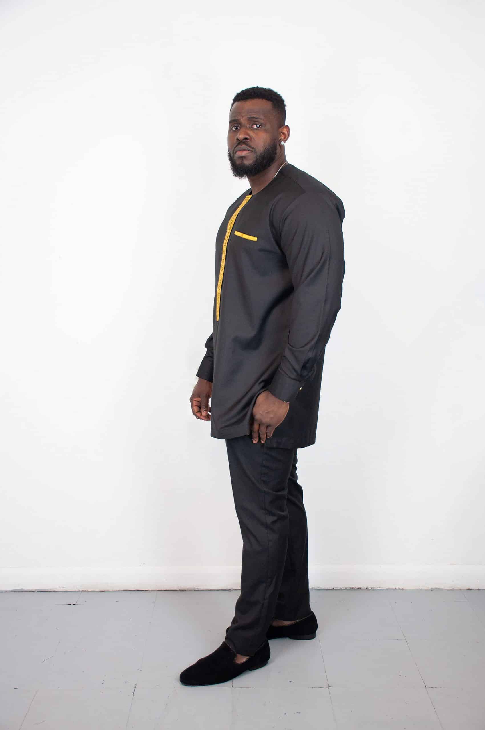 Bashee Black Traditional Suit