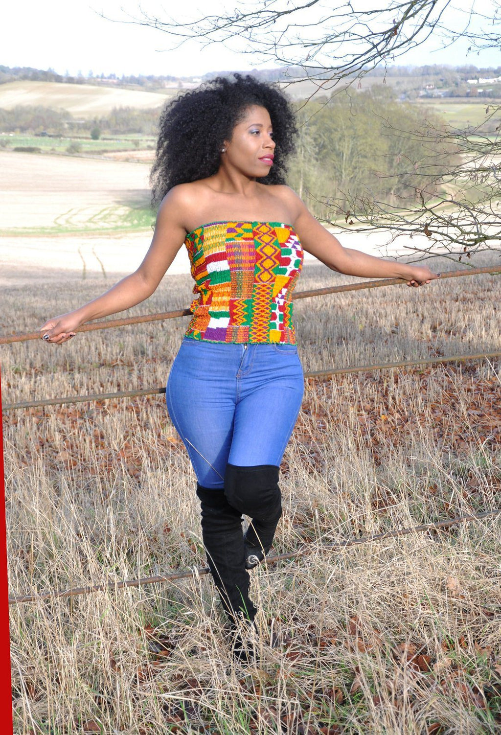 Kente African Print Bandeau Tube Top