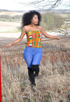 Kente African Print Bandeau Tube Top