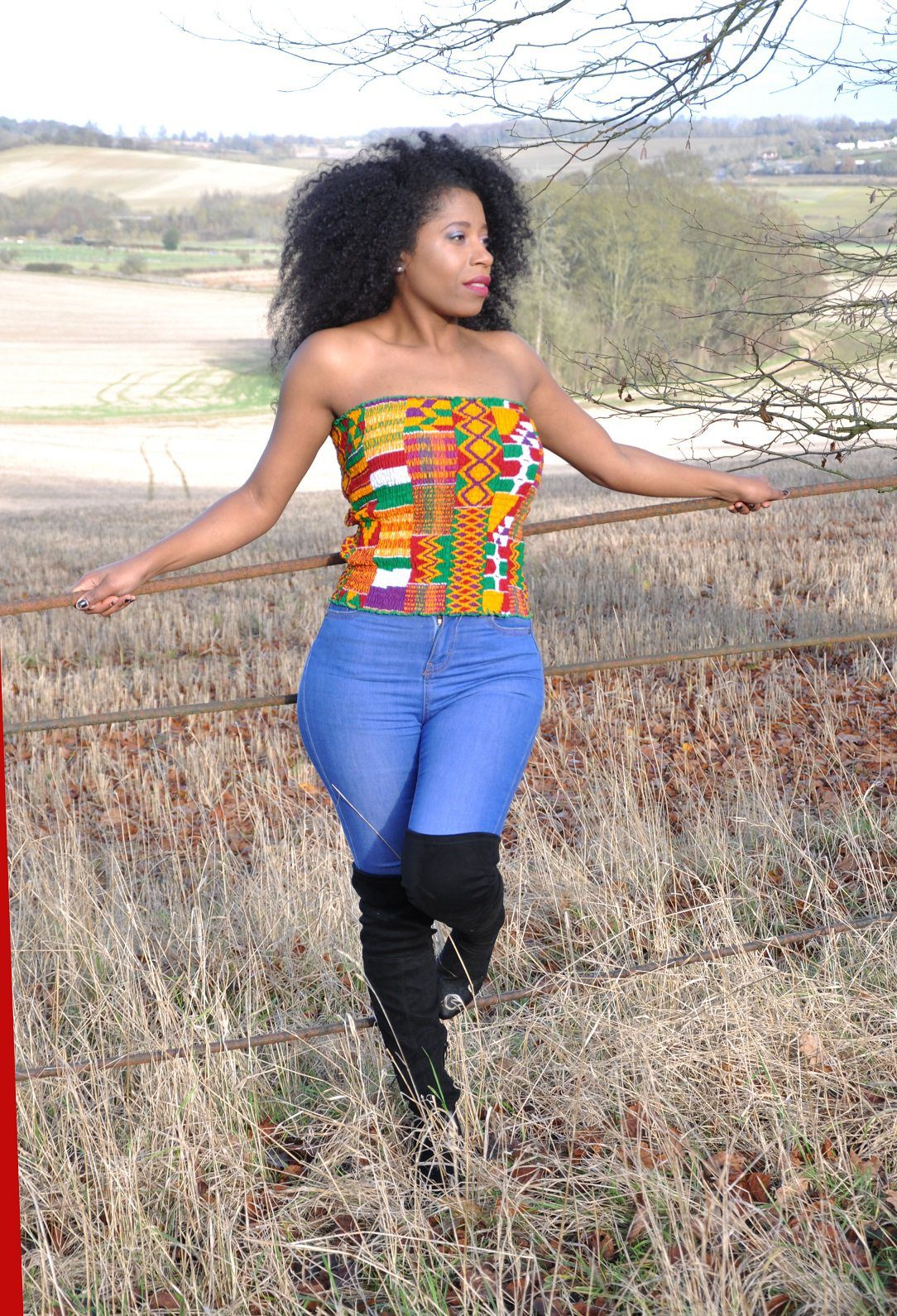 Kente African Print Bandeau Tube Top