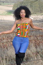 Kente African Print Bandeau Tube Top