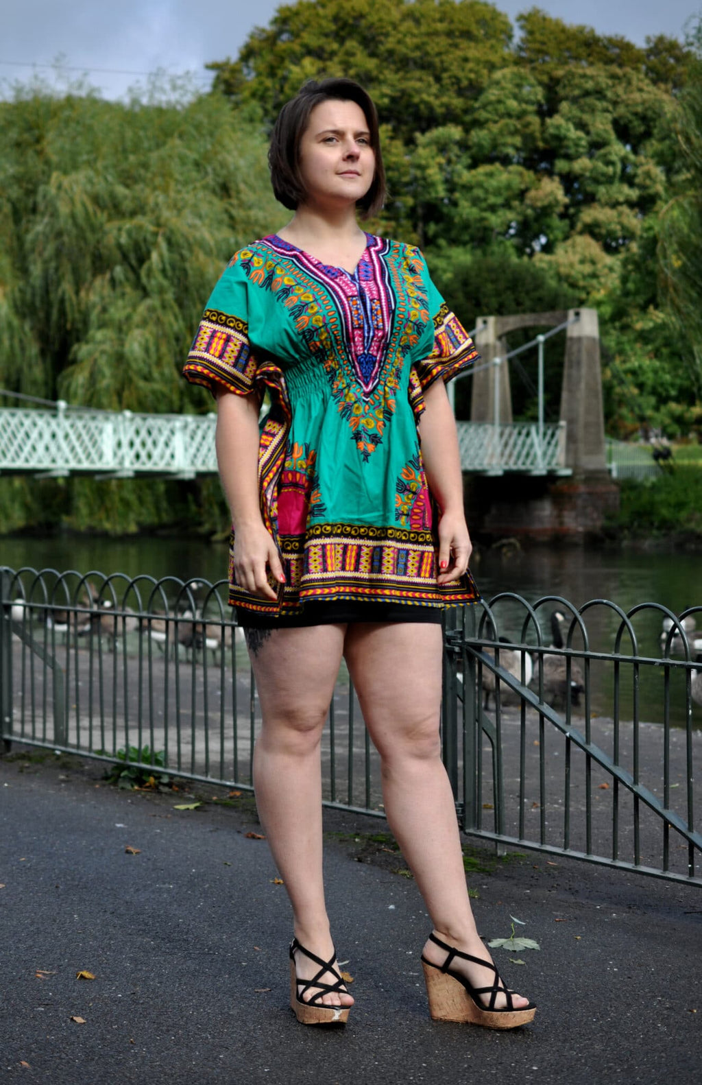 African 100% Cotton Dashiki Elasticated Colourful Shirts
