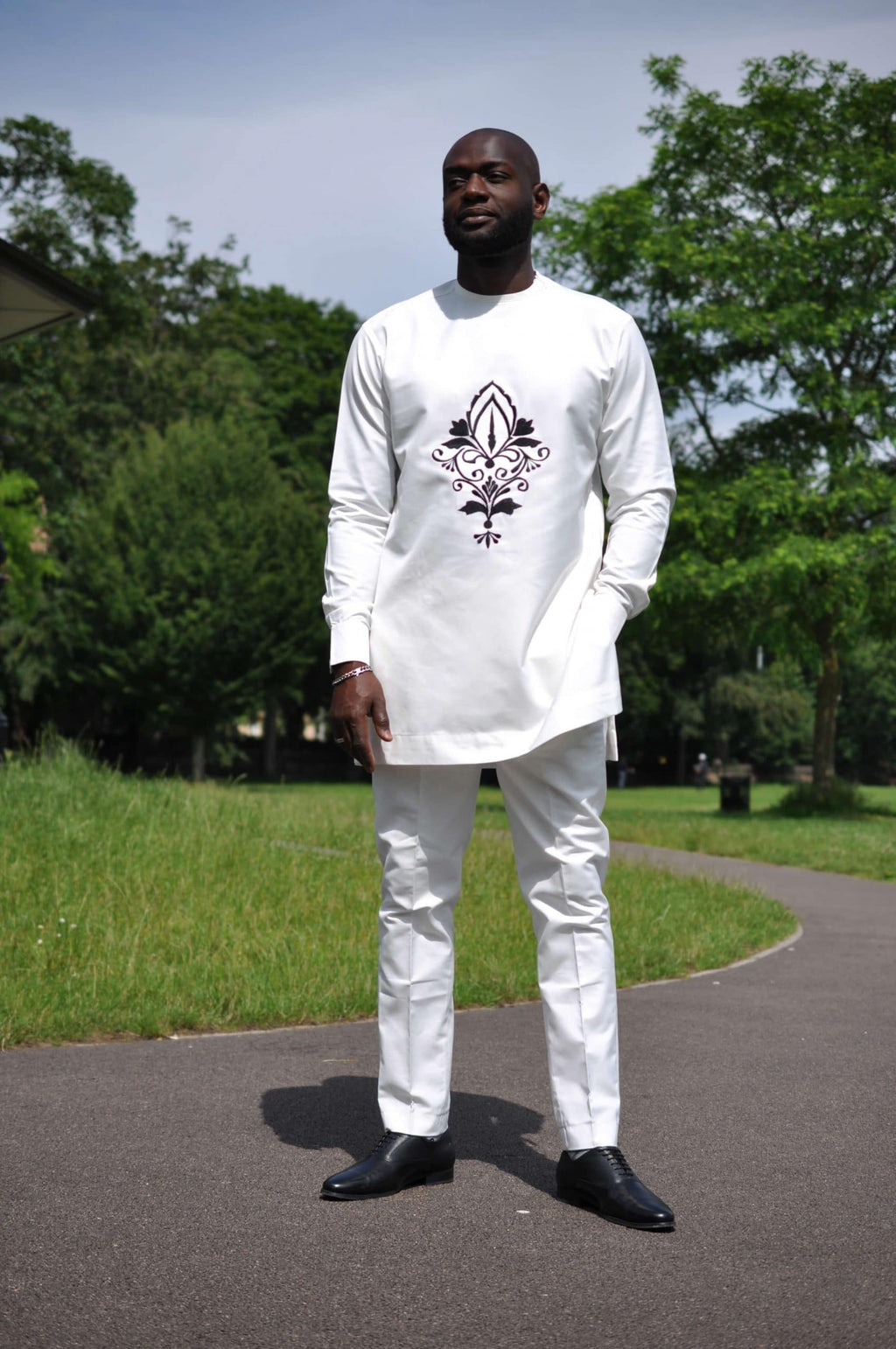 Chibuike Cream African Men's Suit