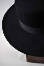 JT Aphrique Black Flat Top Fedora Hat