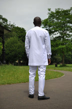 Hakim White African Men's Suit