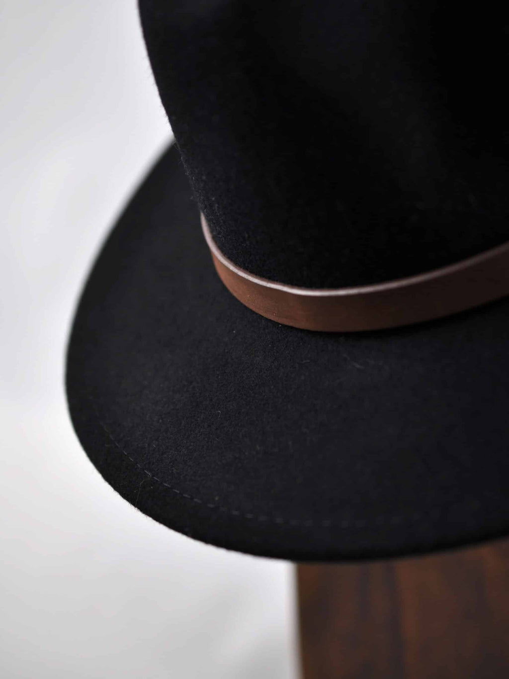 Black Fedora Hat with Feather
