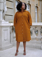 Mustard Yellow African Shirt Dress