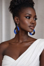 Handmade African Beaded Teardrop Earrings