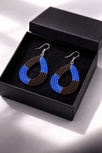 Handmade African Beaded Teardrop Earrings