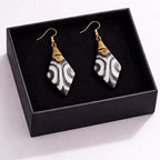 African-Inspired Geometric Statement Drop Earrings