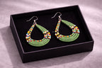 Handmade African Beaded Teardrop Earrings