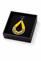 Handmade African Beaded Teardrop Earrings
