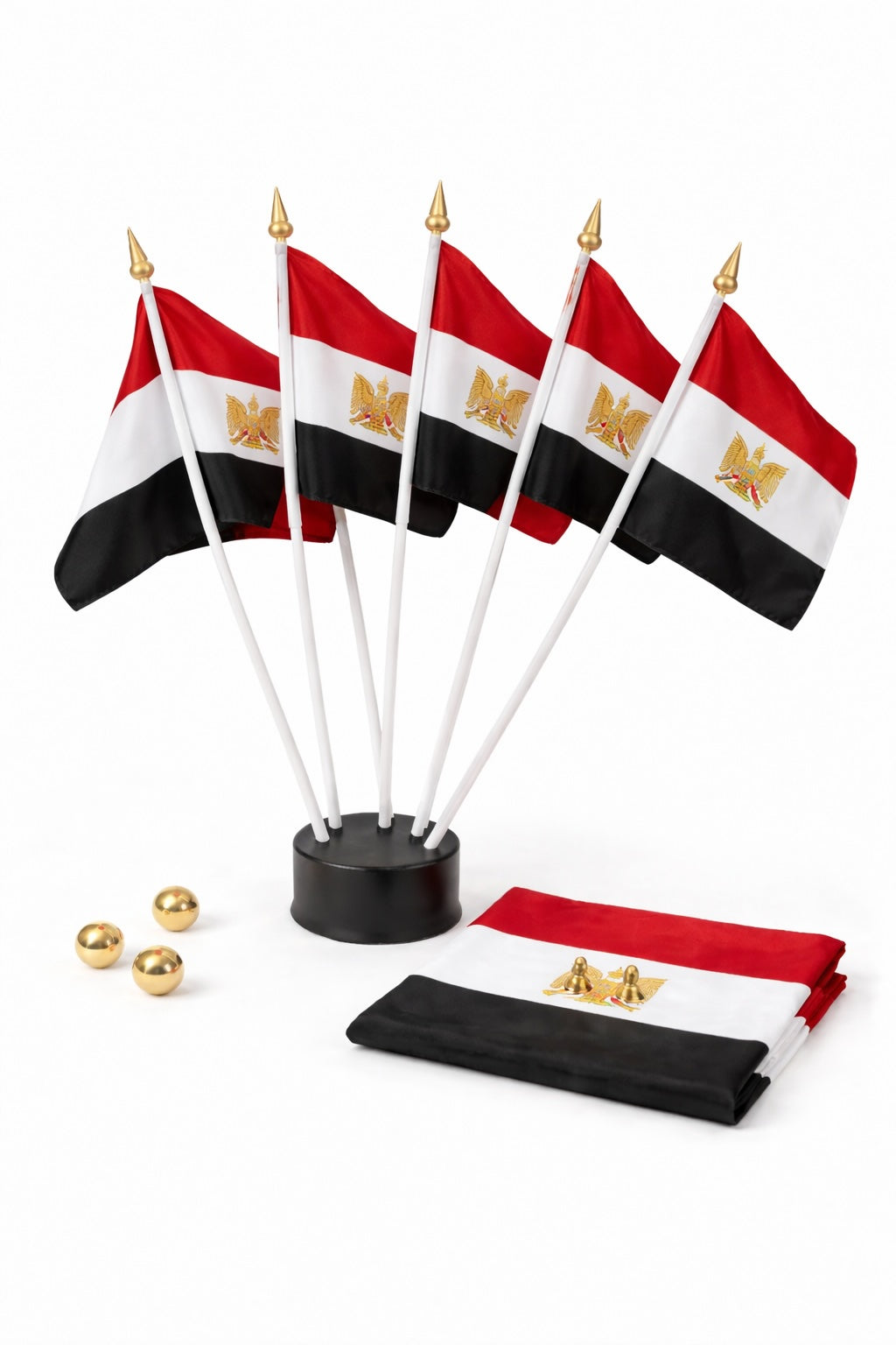 Egypt National Flag – Large, Medium Handheld & Tabletop Mini Flag Options