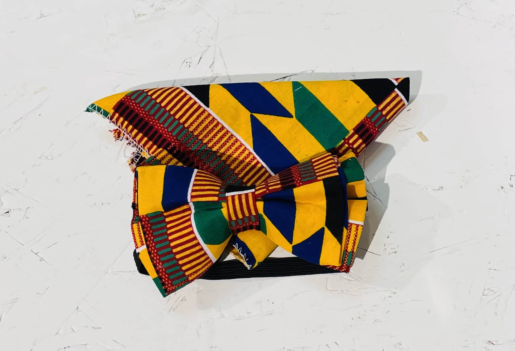 African Print Kente Bow Tie and Handkerchief set