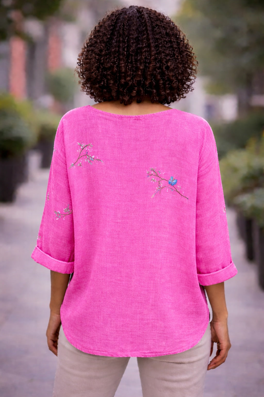 Butterfly Relaxed Tunic Blouse