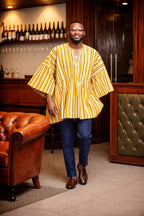 Golden Heritage Stripe Fugu Smock Top