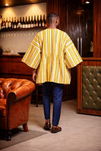 Golden Heritage Stripe Fugu Smock Top