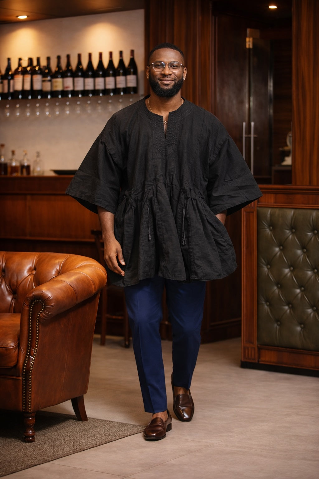 Midnight Heritage Classic Fugu Smock Top