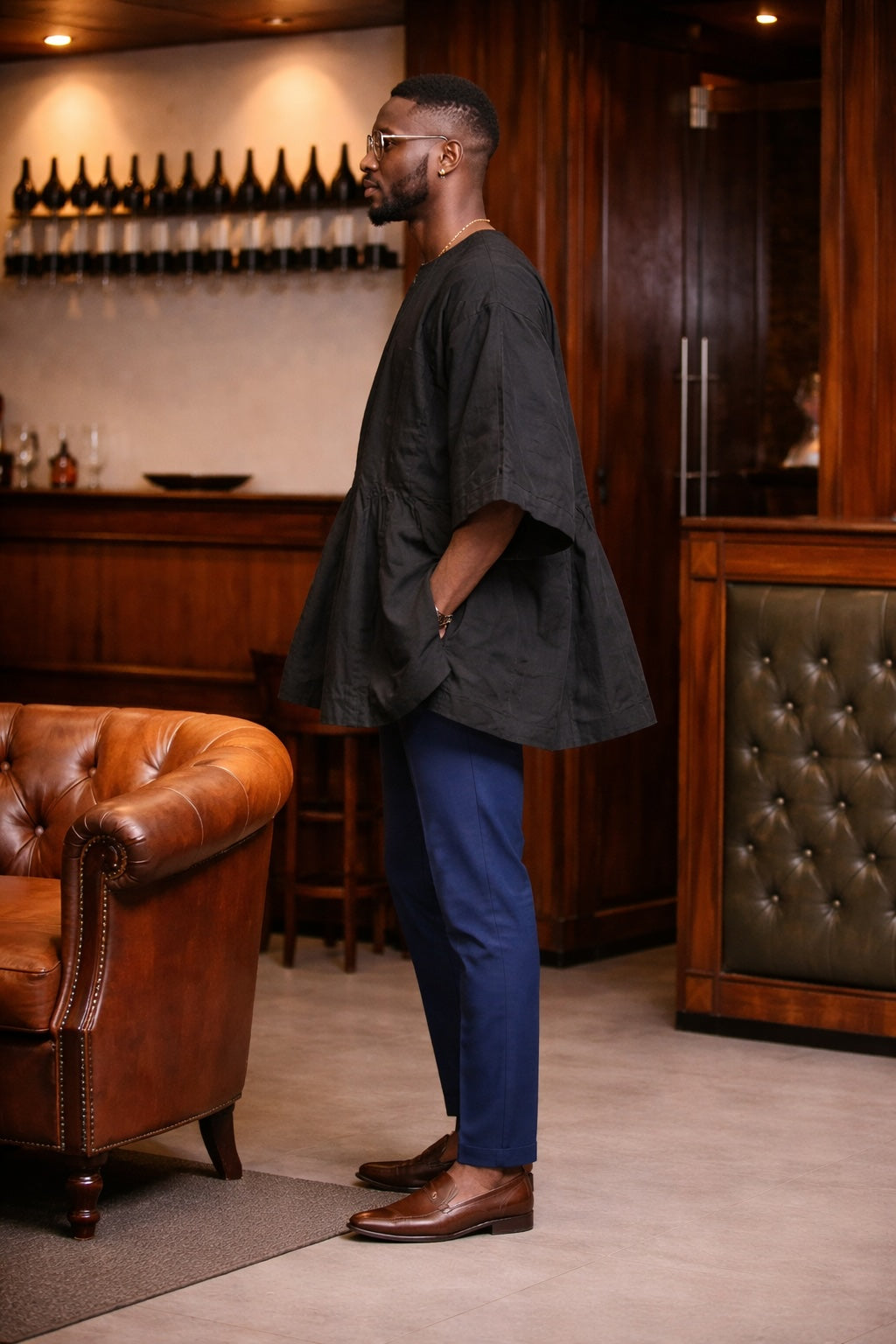 Midnight Heritage Classic Fugu Smock Top