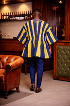 Royal Indigo Gold Heritage Fugu Smock Top